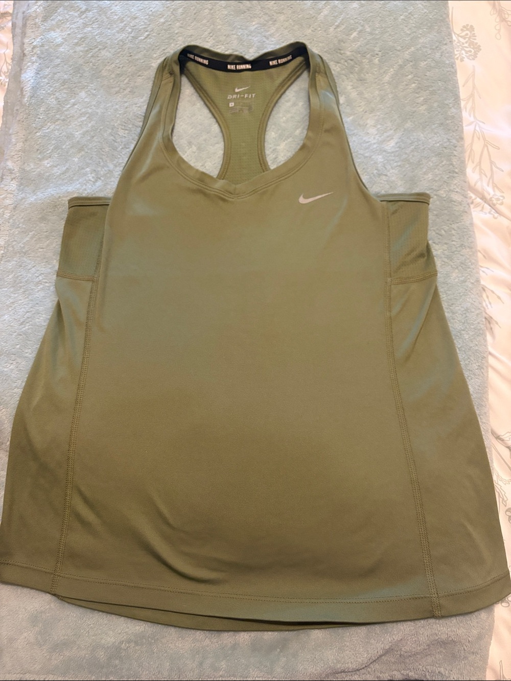 Nike Olive Green Dri-FIT Racerback Tank
